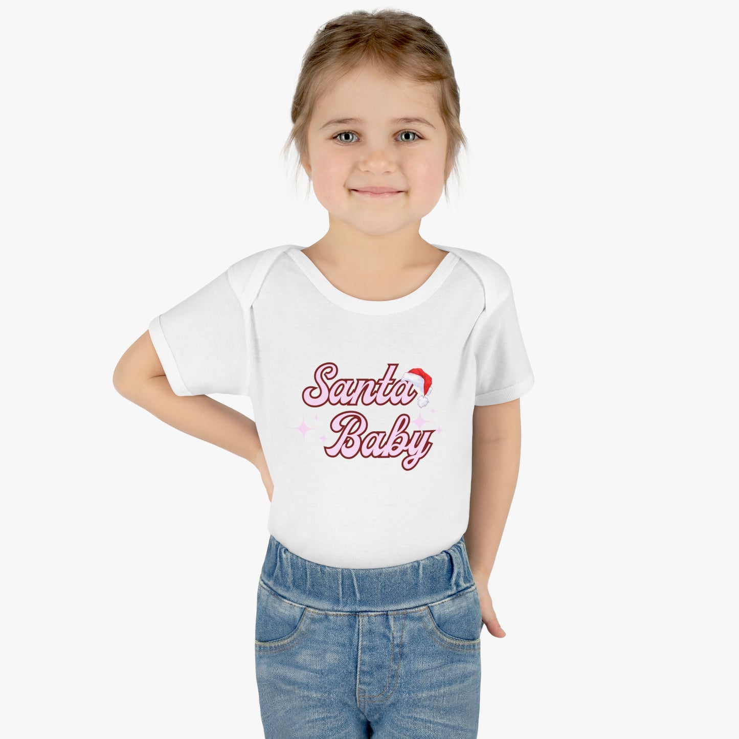 Santa Baby Infant Baby Rib Bodysuit