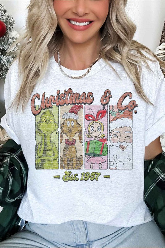 CHRISTMAS FACES OVERSIZED TEE