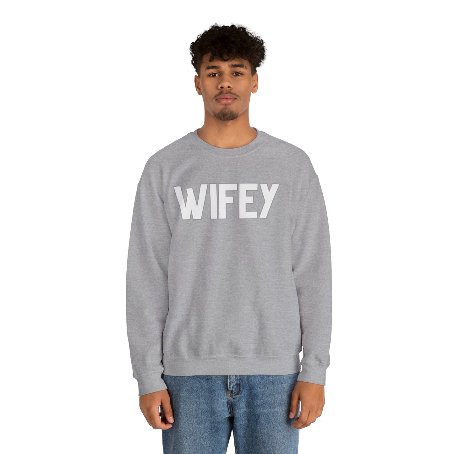 Wifey Unisex Heavy Blend Crewneck Sweatshirt