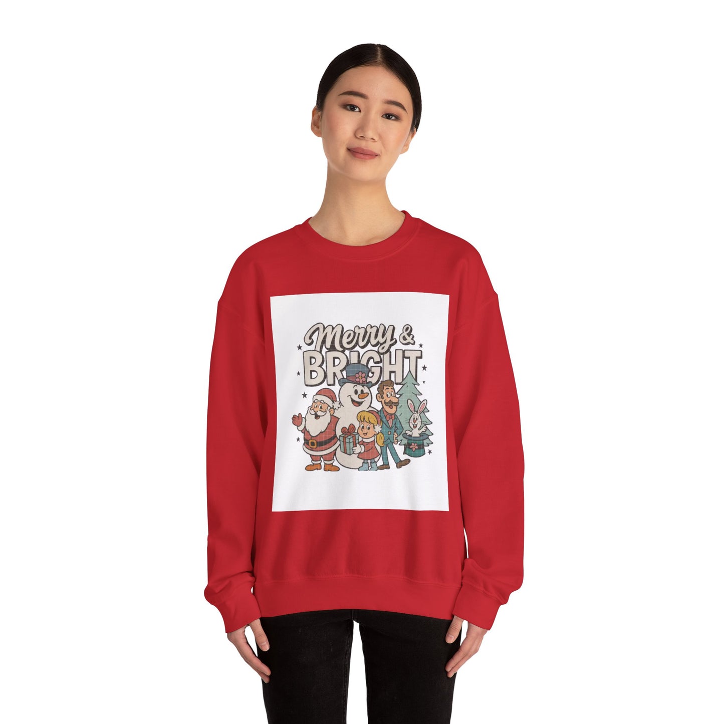 Merry & Bright Holiday Sweatshirt, Christmas Crewneck, Festive Gifts, Unisex Sweater, Cozy Winter Apparel, Holiday Celebrations
