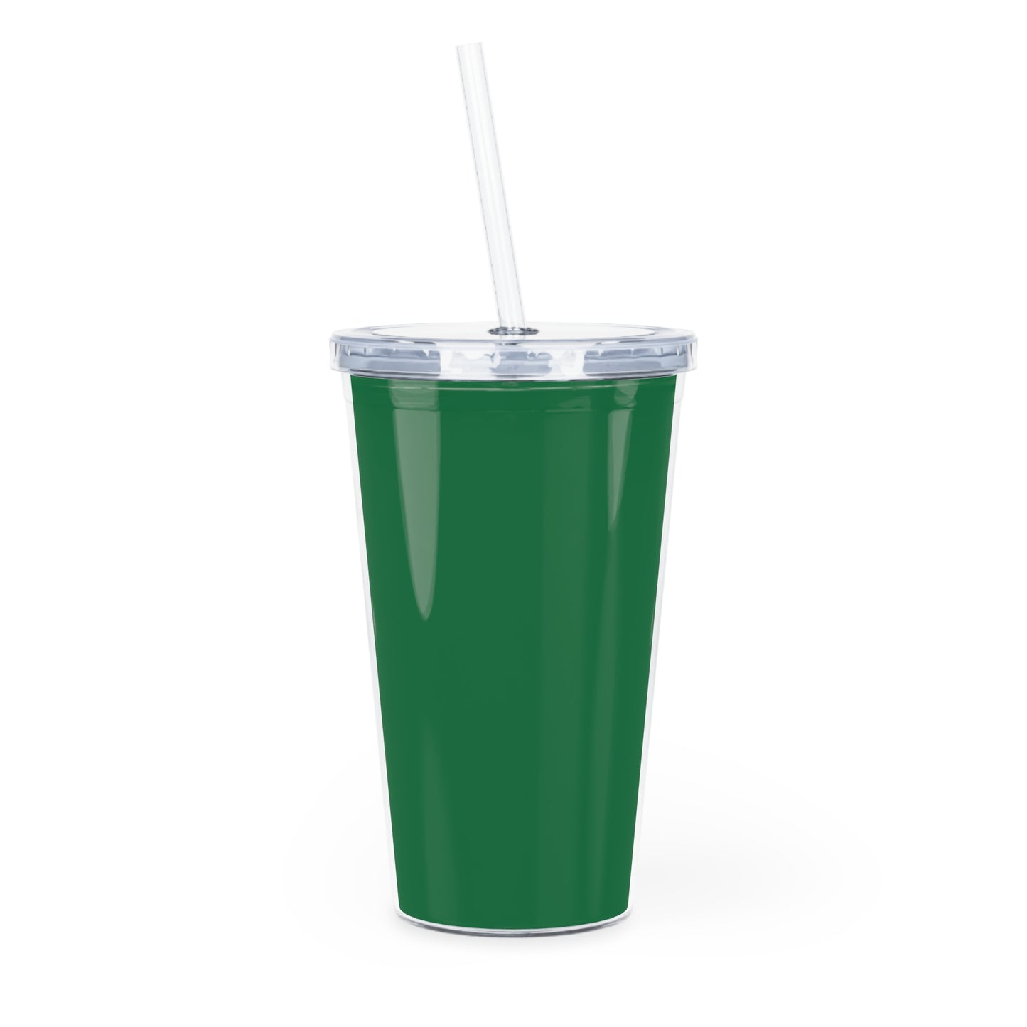 Merry Merry Christmas Plastic Tumbler with Straw