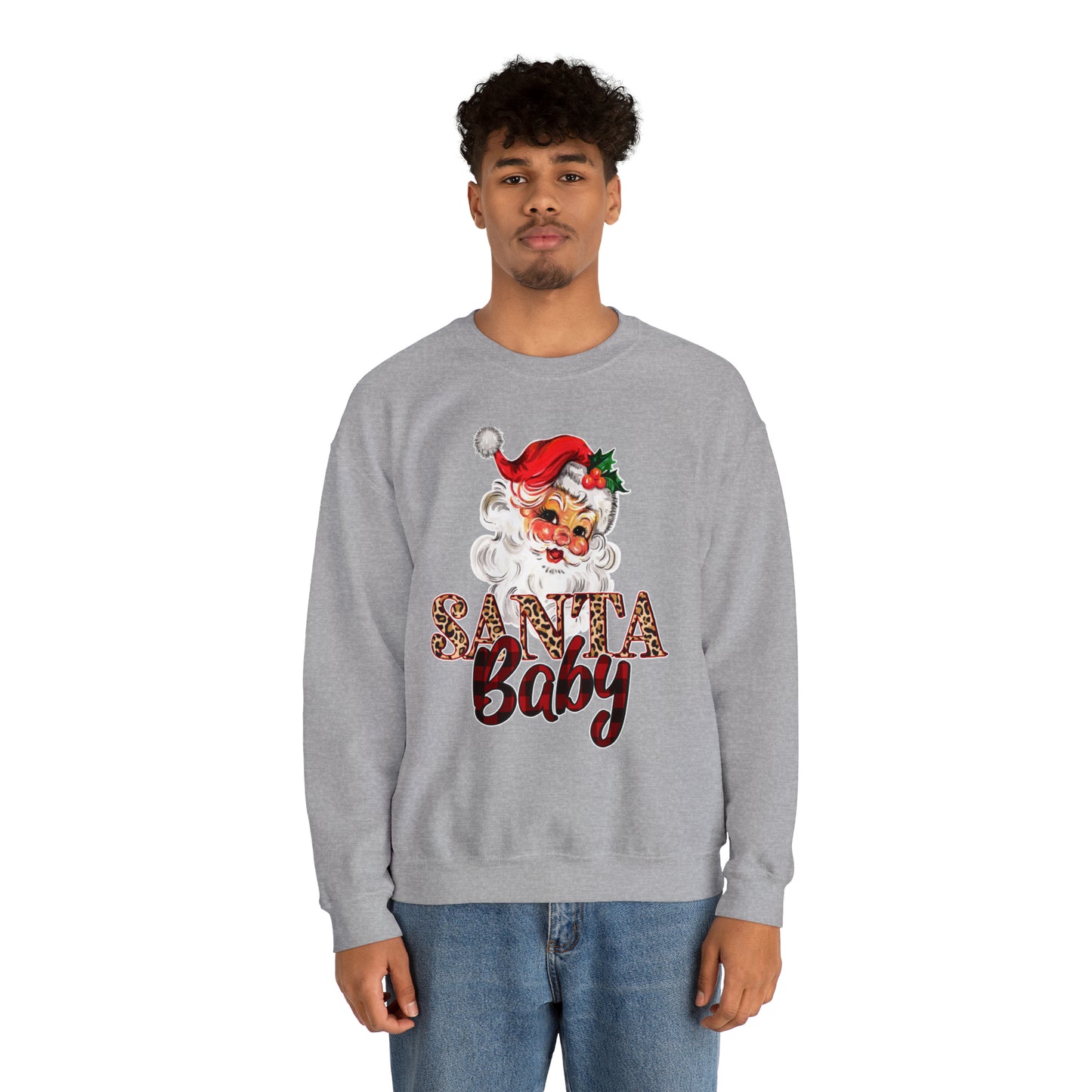 Santa Baby Vintage Santa Unisex Heavy Blend Crewneck Sweatshirt