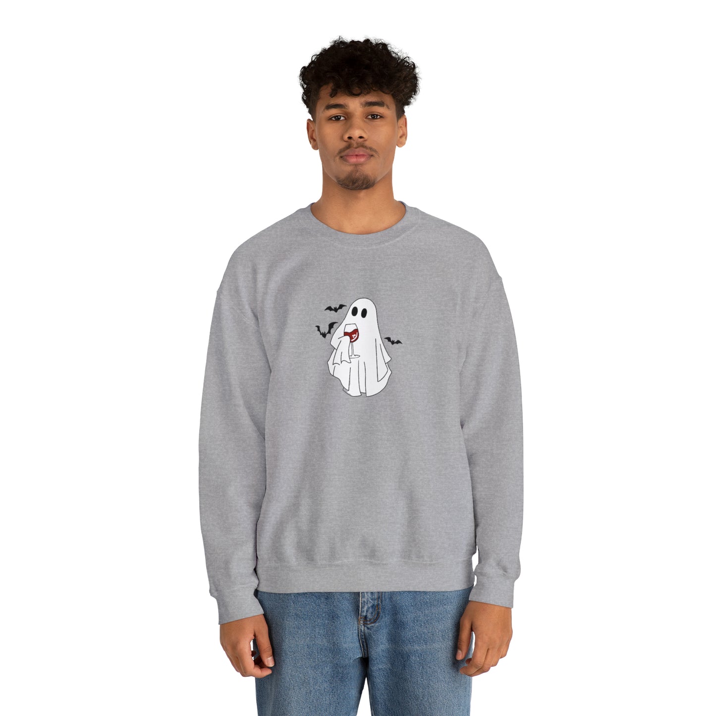 Ghost Wine Unisex Heavy Blend Crewneck Sweatshirt