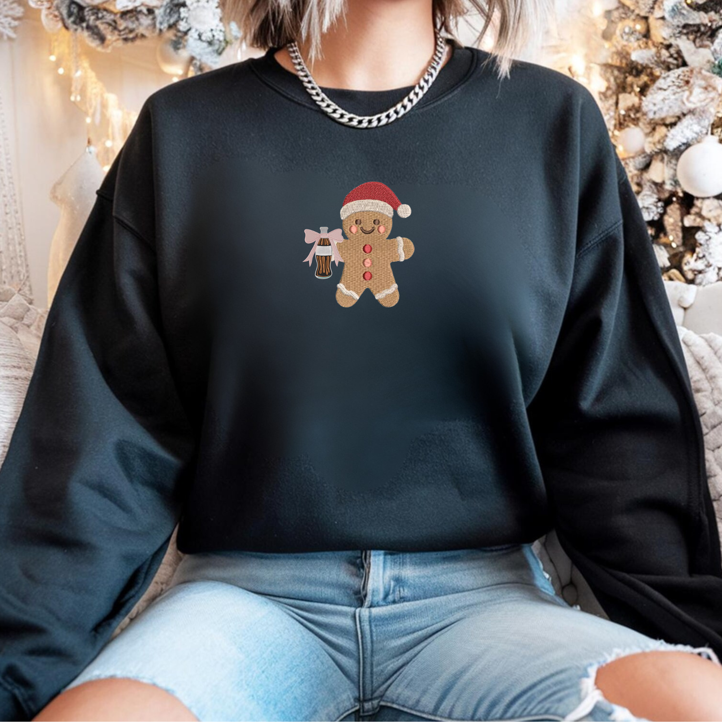 Gingerbread custom holiday drink sweatshirt