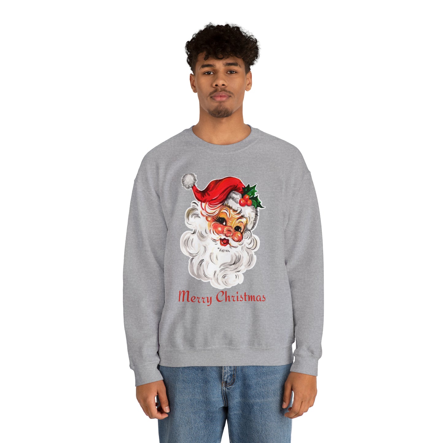 Merry Christmas Vintage Santa Unisex Heavy Blend Crewneck Sweatshirt