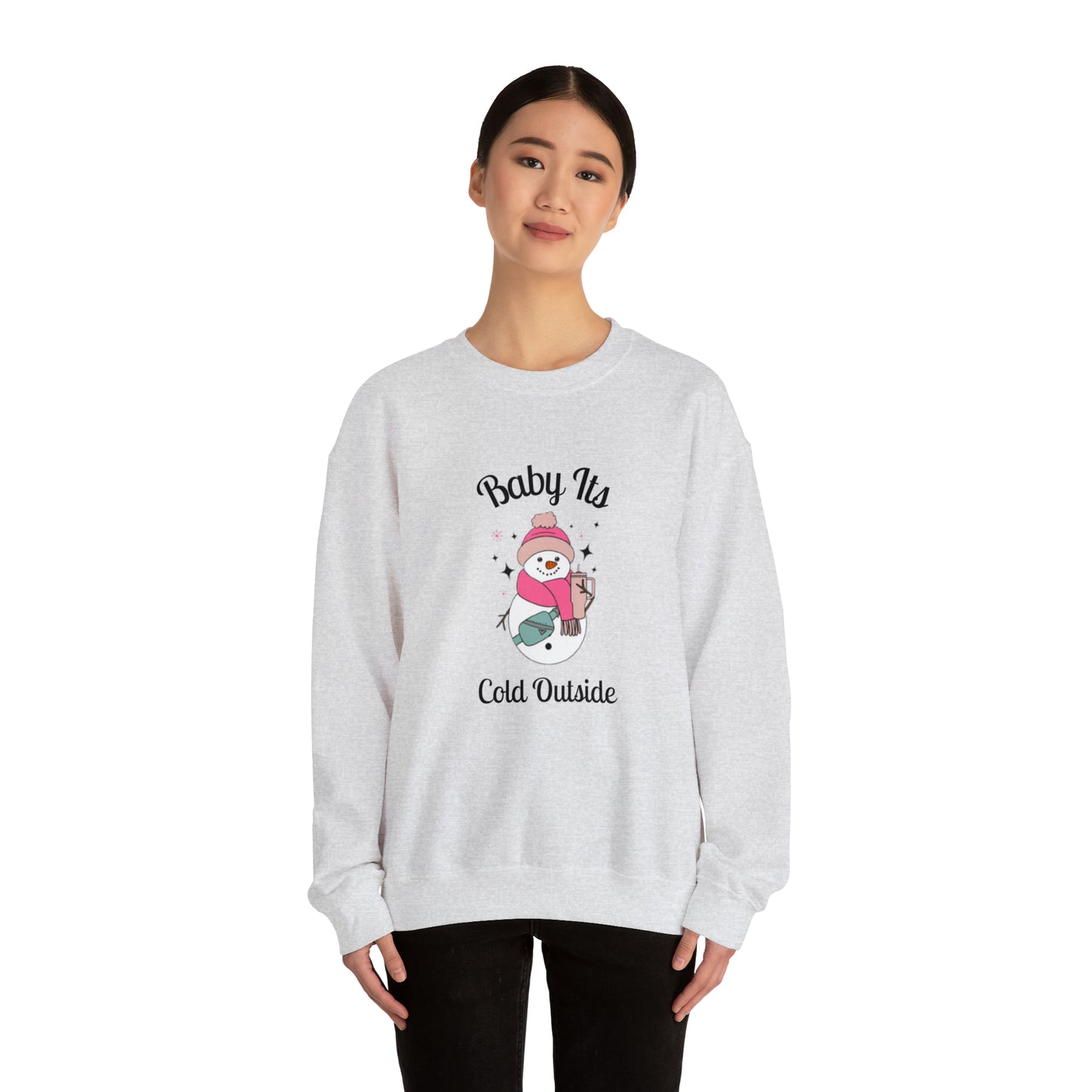 Baby Its Cold Outside Snowman Stanley Unisex Heavy Blend Crewneck Sweatshirt