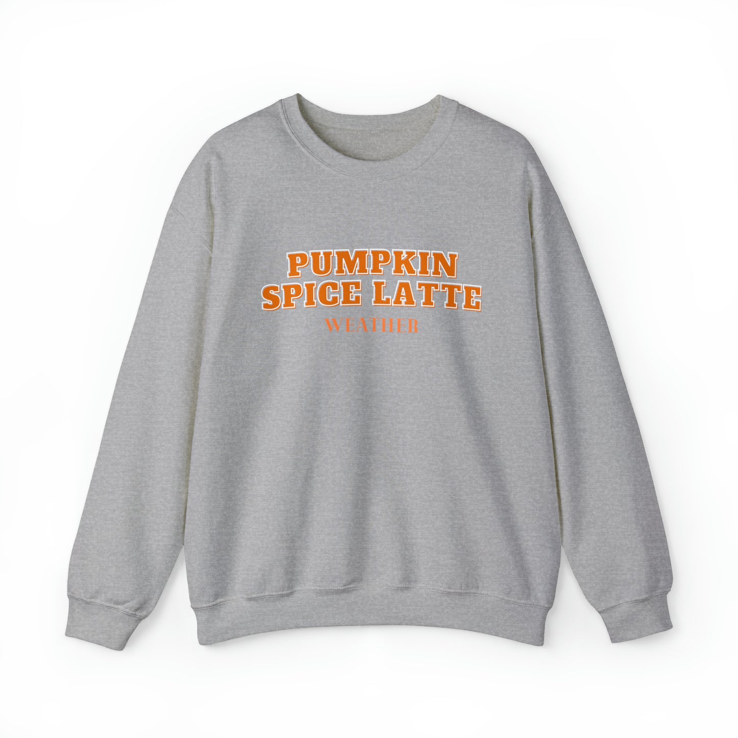 Pumpkin Spice Latte Weather Unisex Heavy Blend Crewneck Sweatshirt