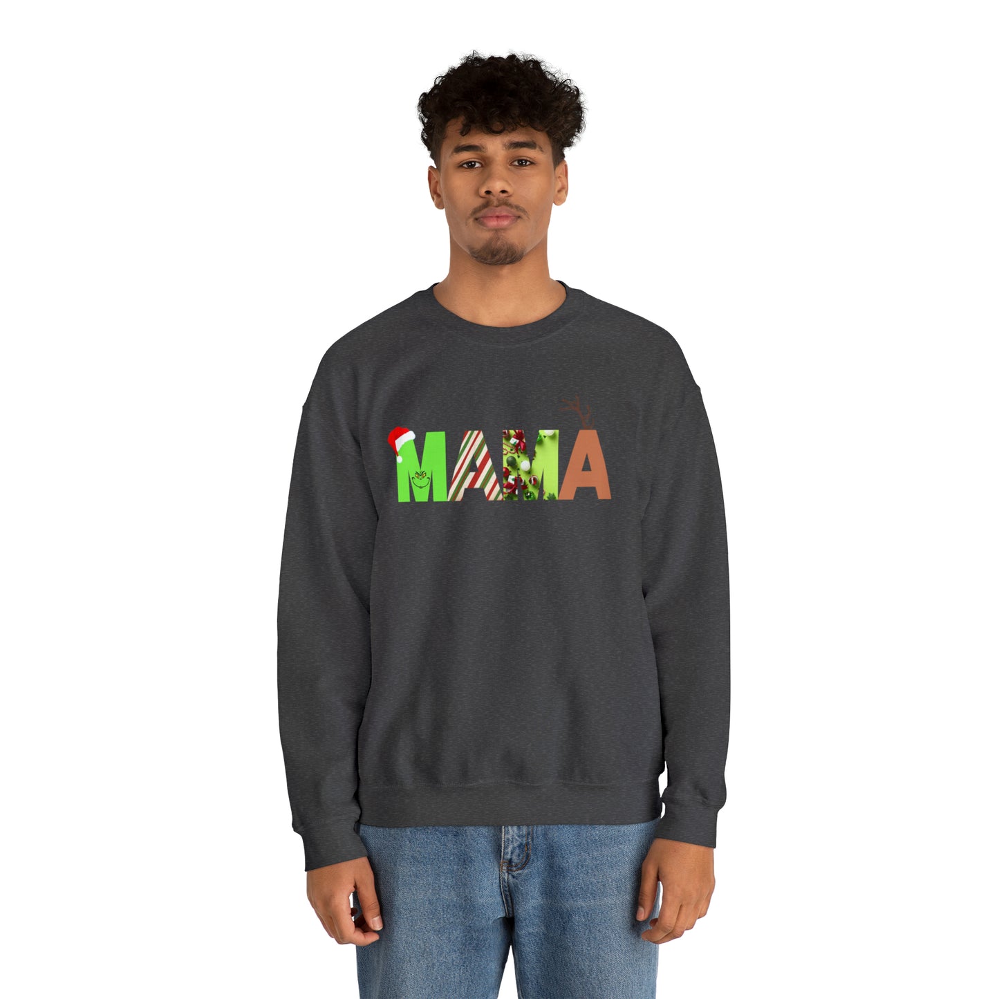 Mama Grinch Unisex Heavy Blend Crewneck Sweatshirt