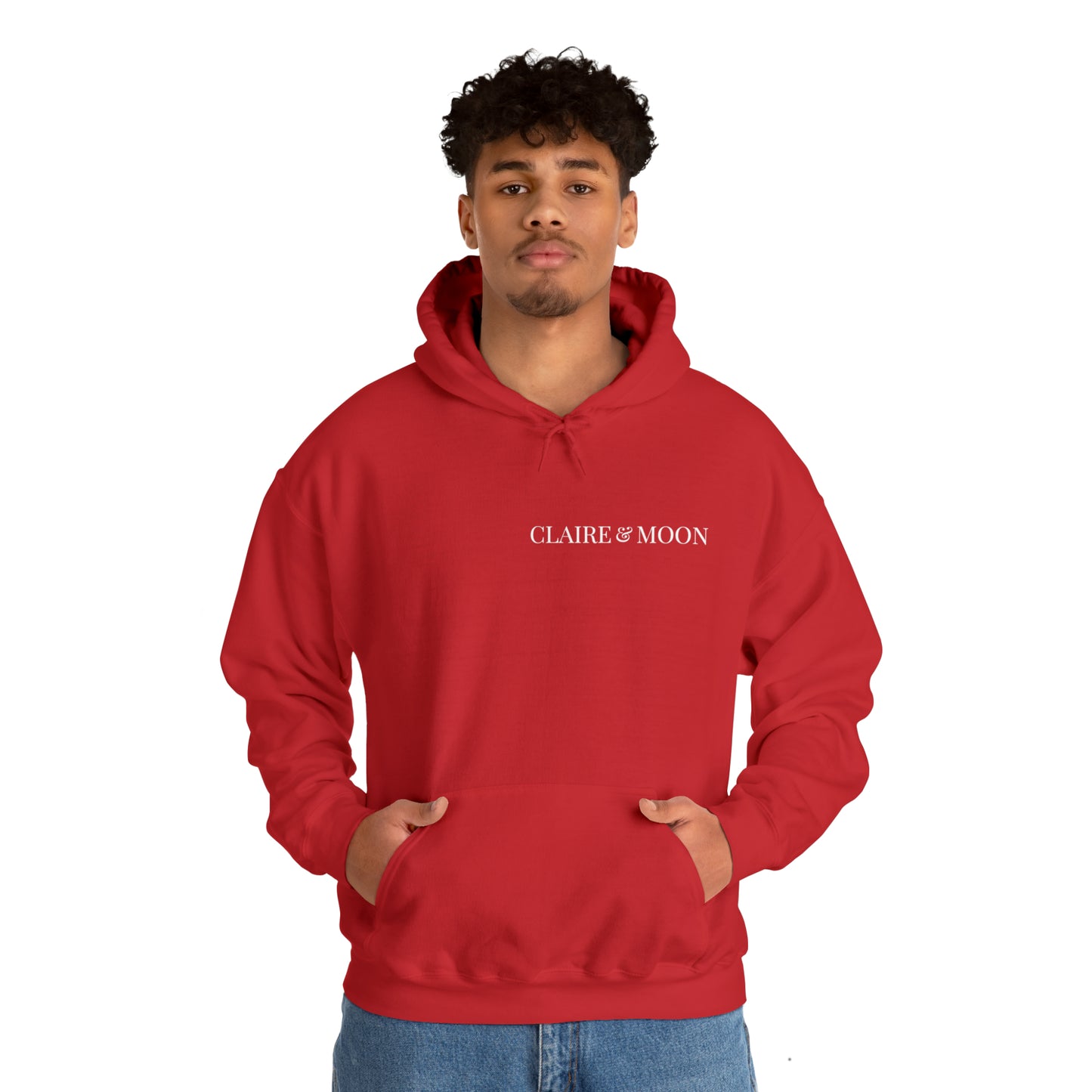 Claireandmoon White Logo Unisex Heavy Blend™ Hooded Sweatshirt