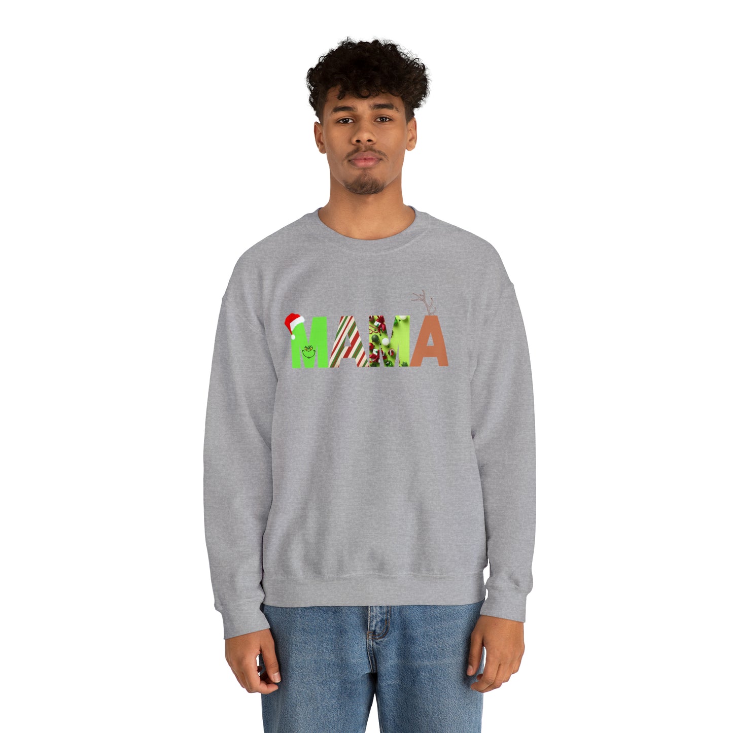 Mama Grinch Unisex Heavy Blend Crewneck Sweatshirt