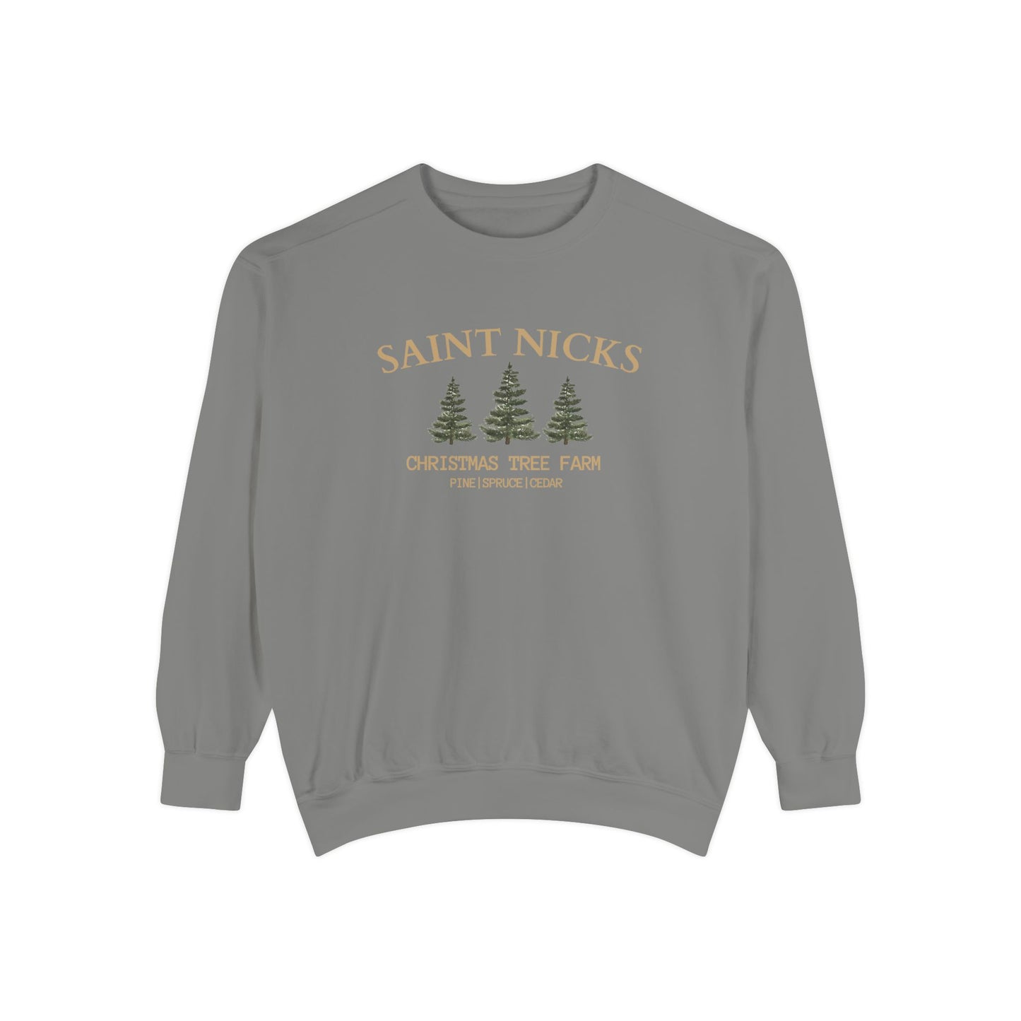 Saints Nicks Christmas Unisex Garment-Dyed Sweatshirt