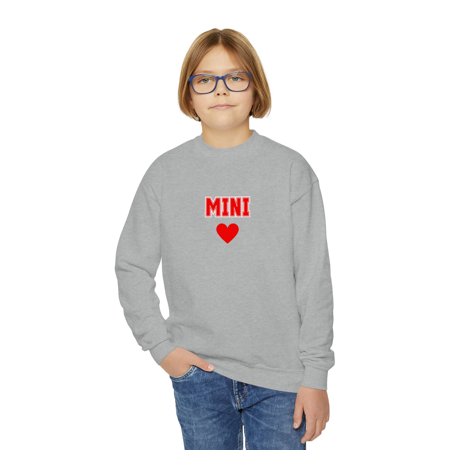 Mini valentines Youth Crewneck Sweatshirt