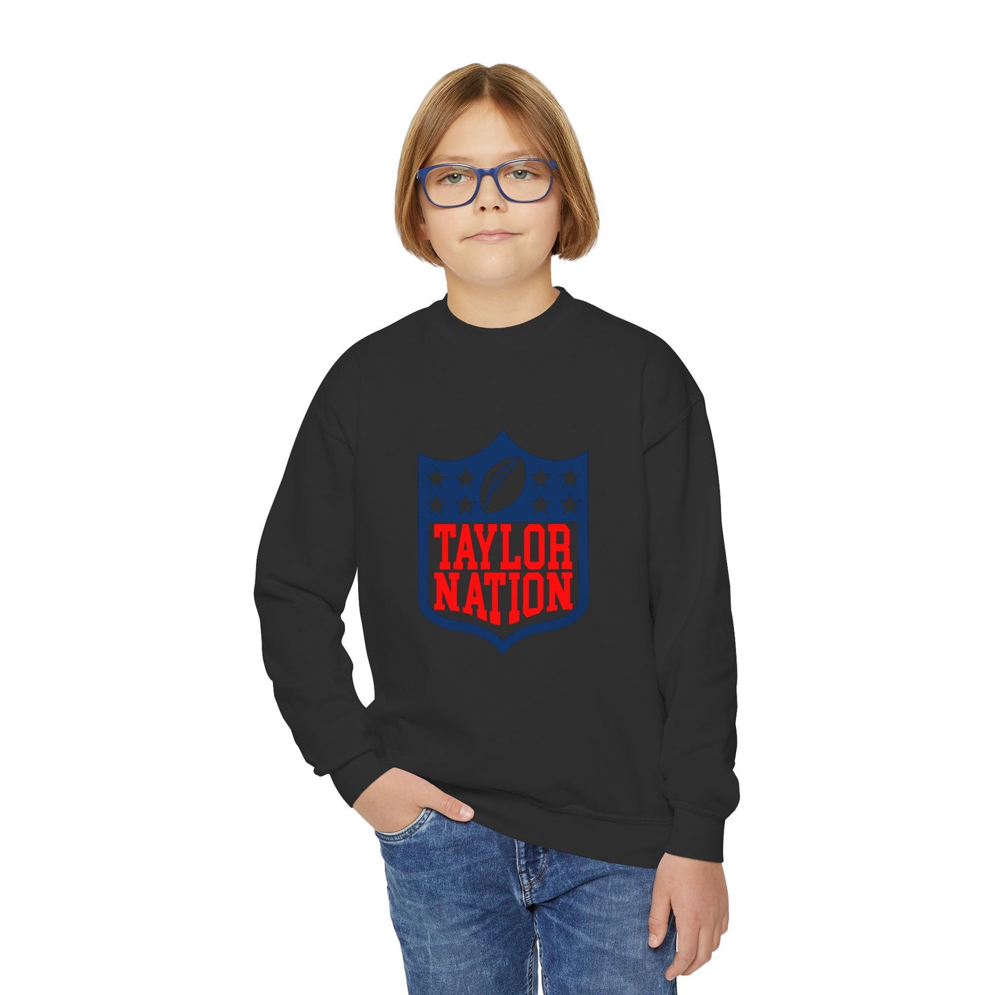 Taylor nation Youth Crewneck Sweatshirt