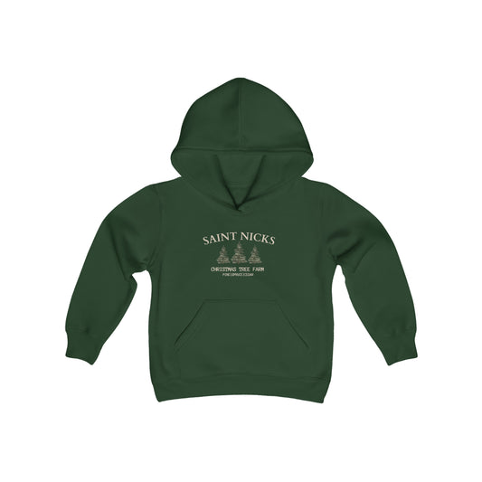 Saint Nicks Christmas Trees Youth Heavy Blend Hooded Sweatshirt