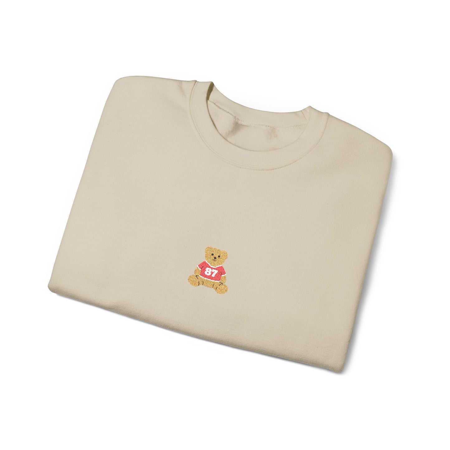 Embroidered Game Day Bear Crewneck Sweatshirt - Comfortable Gift for Friends, Cute Apparel for Winter, Perfect for Casual Outings, Cozy [...]