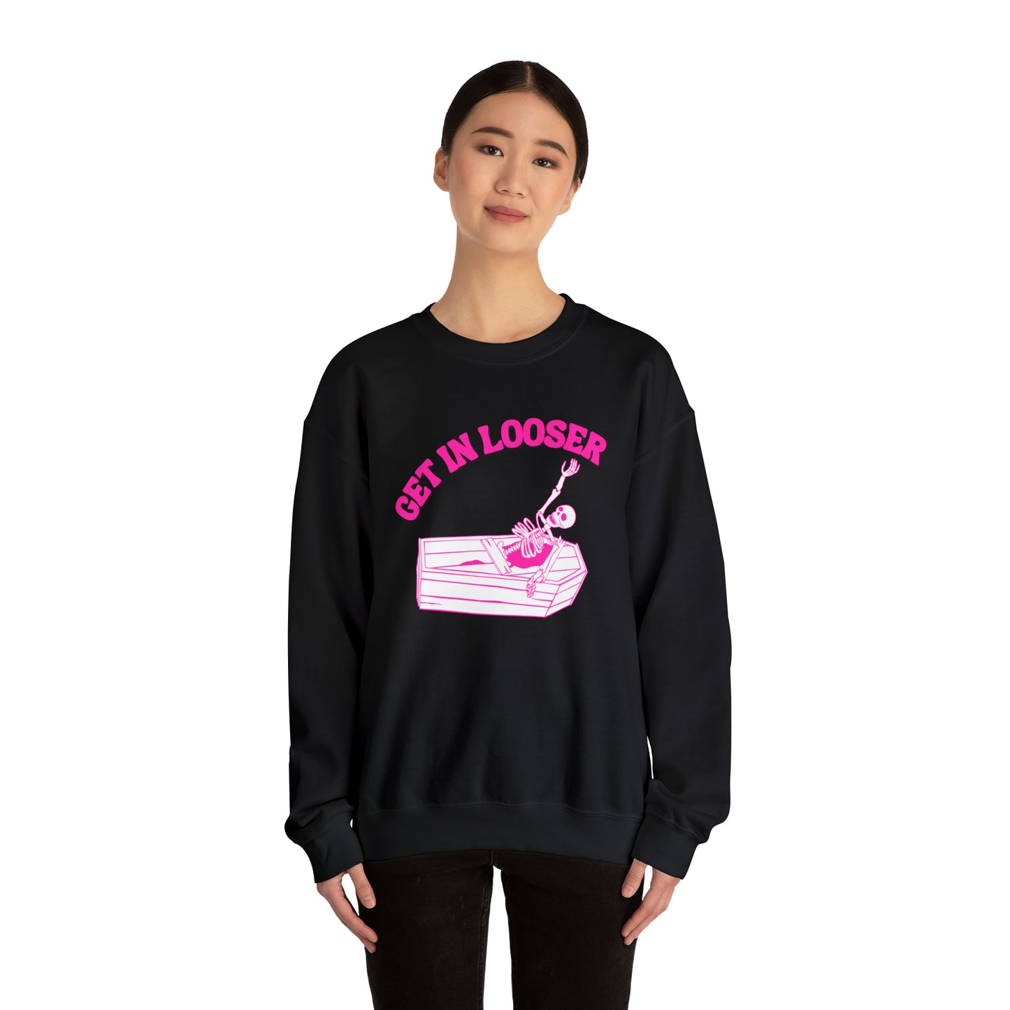 Get In Looser Skeleton Unisex Heavy Blend Crewneck Sweatshirt