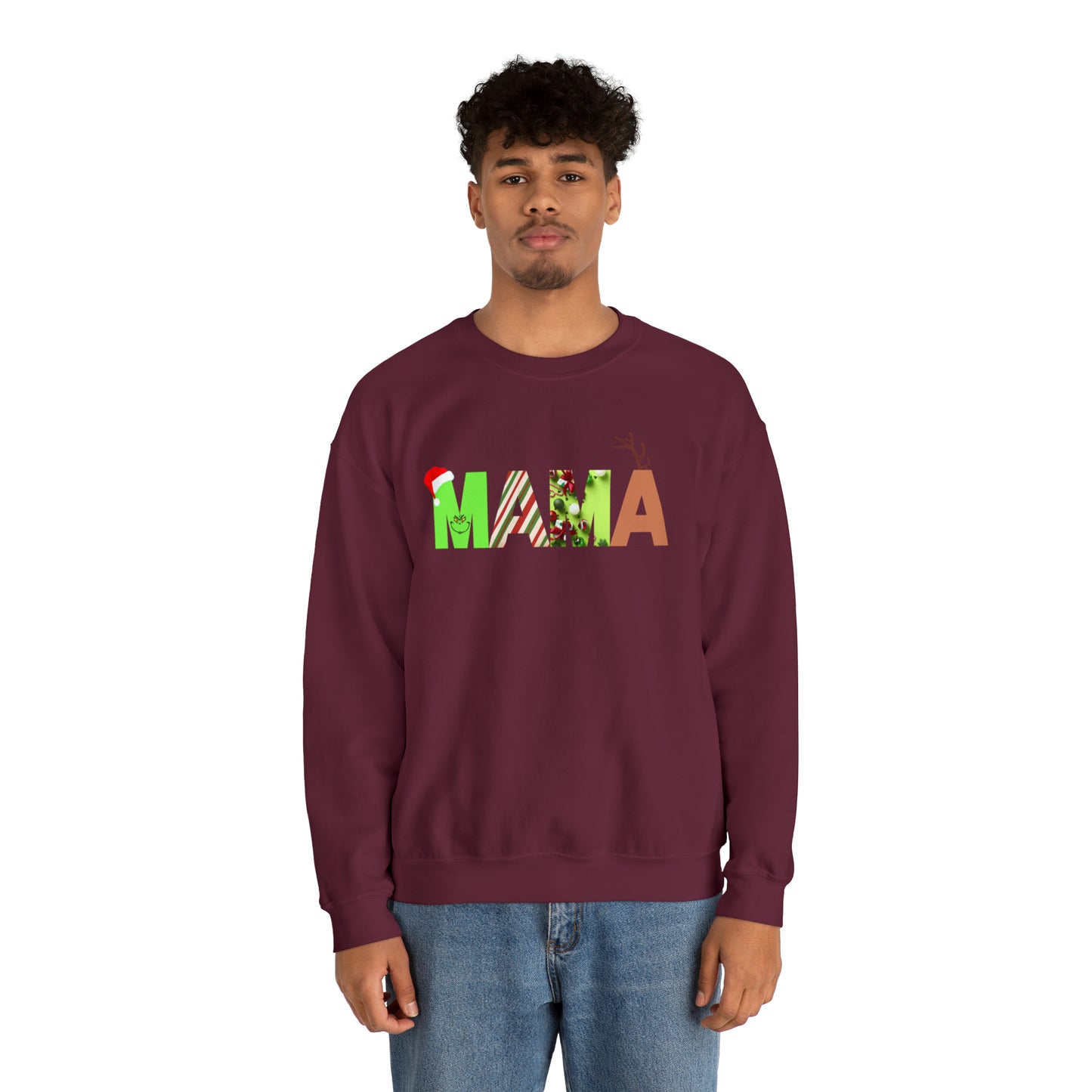 Mama Grinch Unisex Heavy Blend Crewneck Sweatshirt
