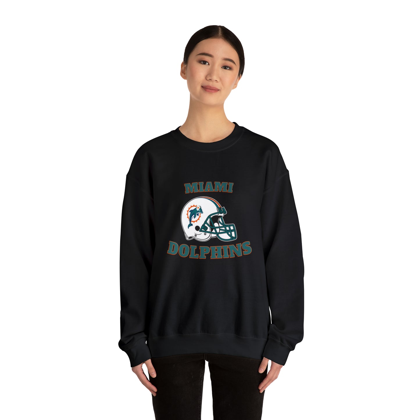 Miami Dolphins Unisex Heavy Blend Crewneck Sweatshirt