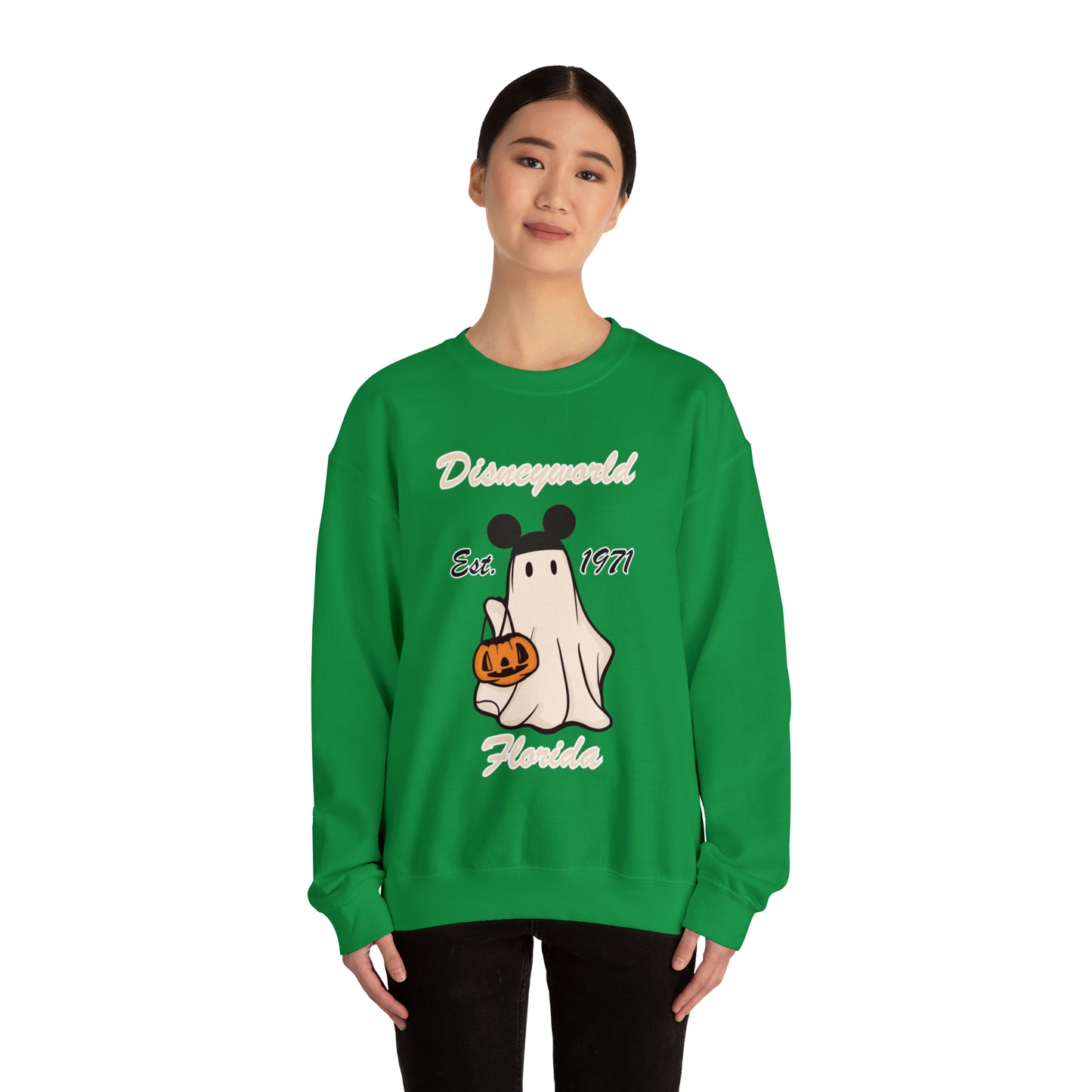 Disney World Ghost Mickey Unisex Heavy Blend Crewneck Sweatshirt