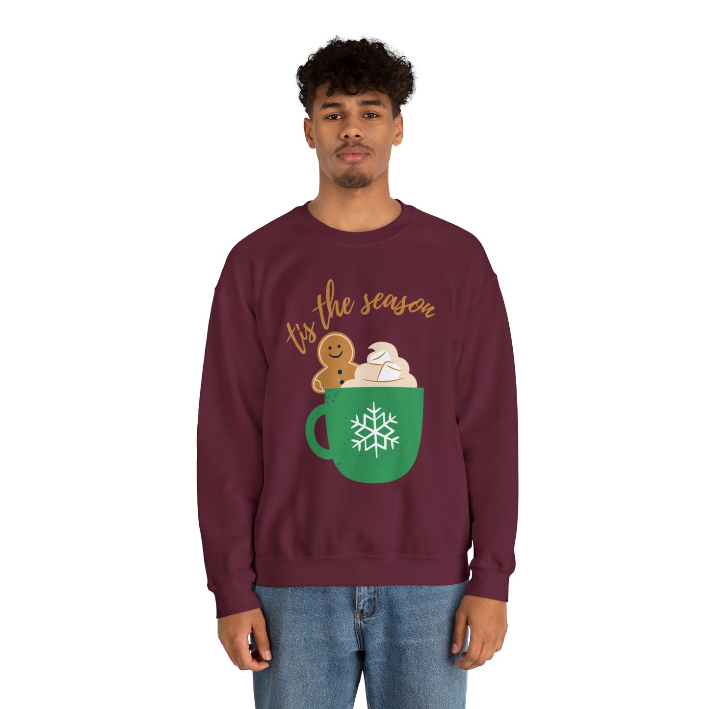 Tis The Season Latte Unisex Heavy Blend Crewneck Sweatshirt