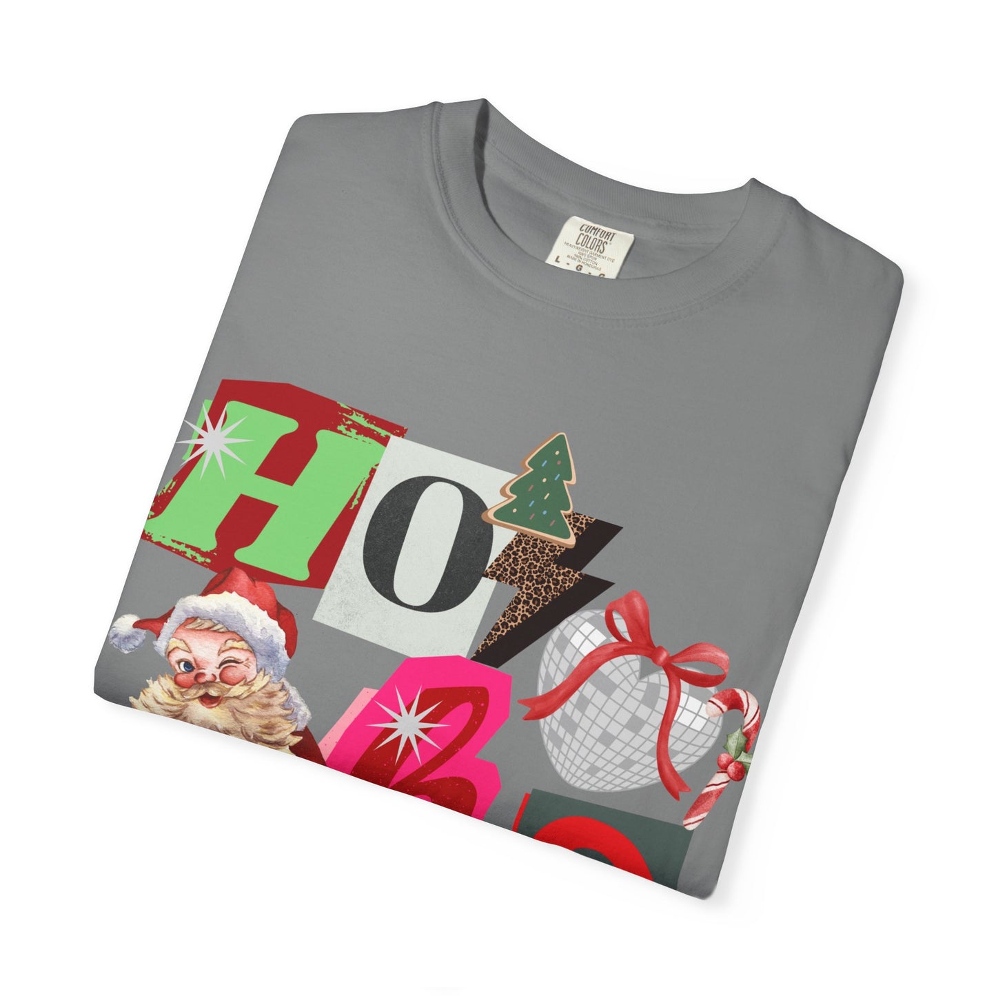 Festive Retro Santa T-Shirt | Ho Ho Ho Holiday Tee, Christmas Shirt, Unisex Tee, Gift for Him/Her, Cozy Winter Apparel