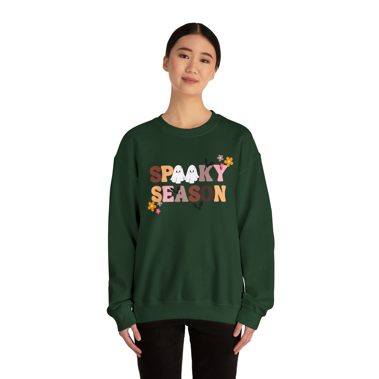 Spooky Season Ghosts Unisex Heavy Blend Crewneck Sweatshirt