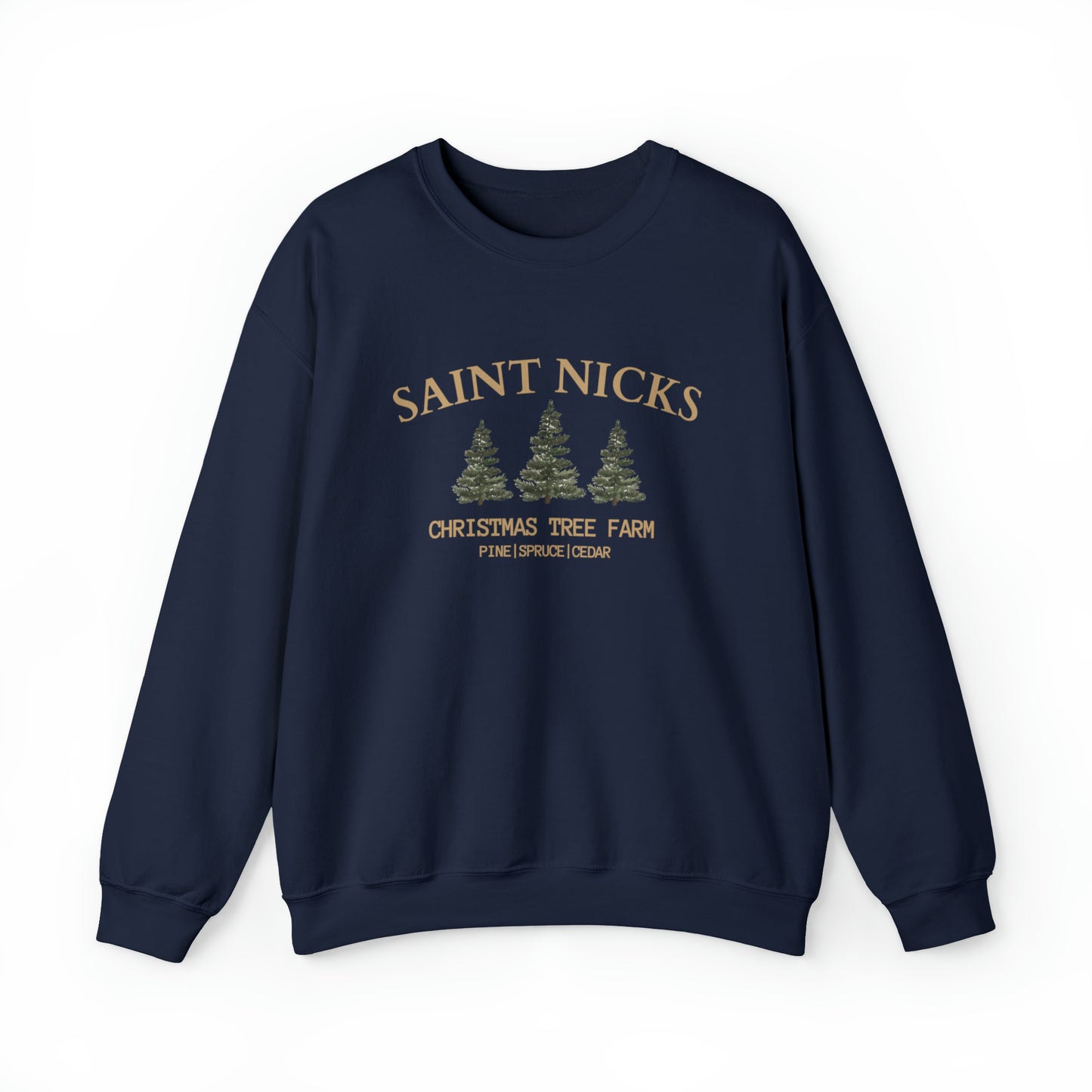 Saint Nicks Christmas Trees Unisex Heavy Blend Crewneck Sweatshirt