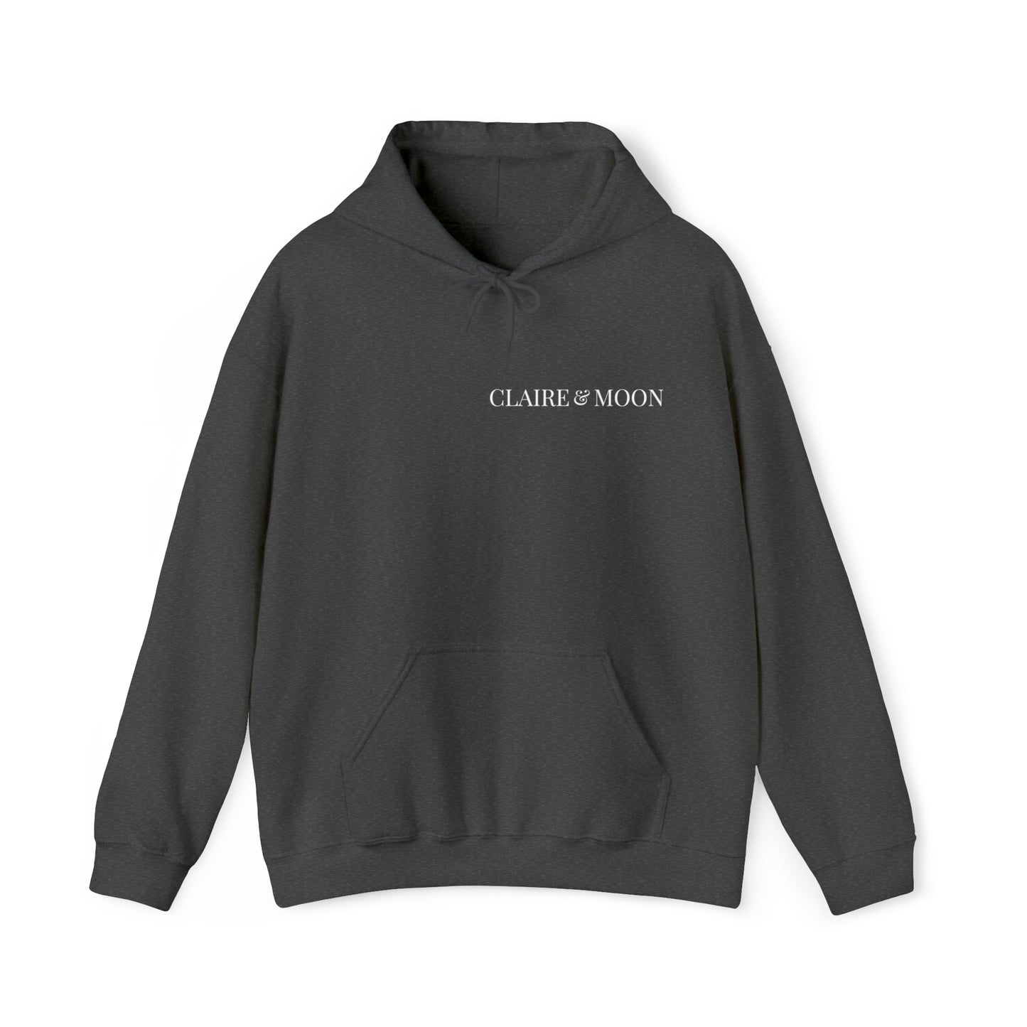 Claireandmoon White Logo Unisex Heavy Blend™ Hooded Sweatshirt