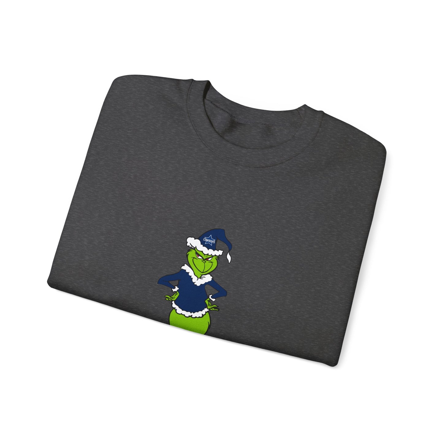 Dallas Cowboys Grinch Unisex Heavy Blend Crewneck Sweatshirt