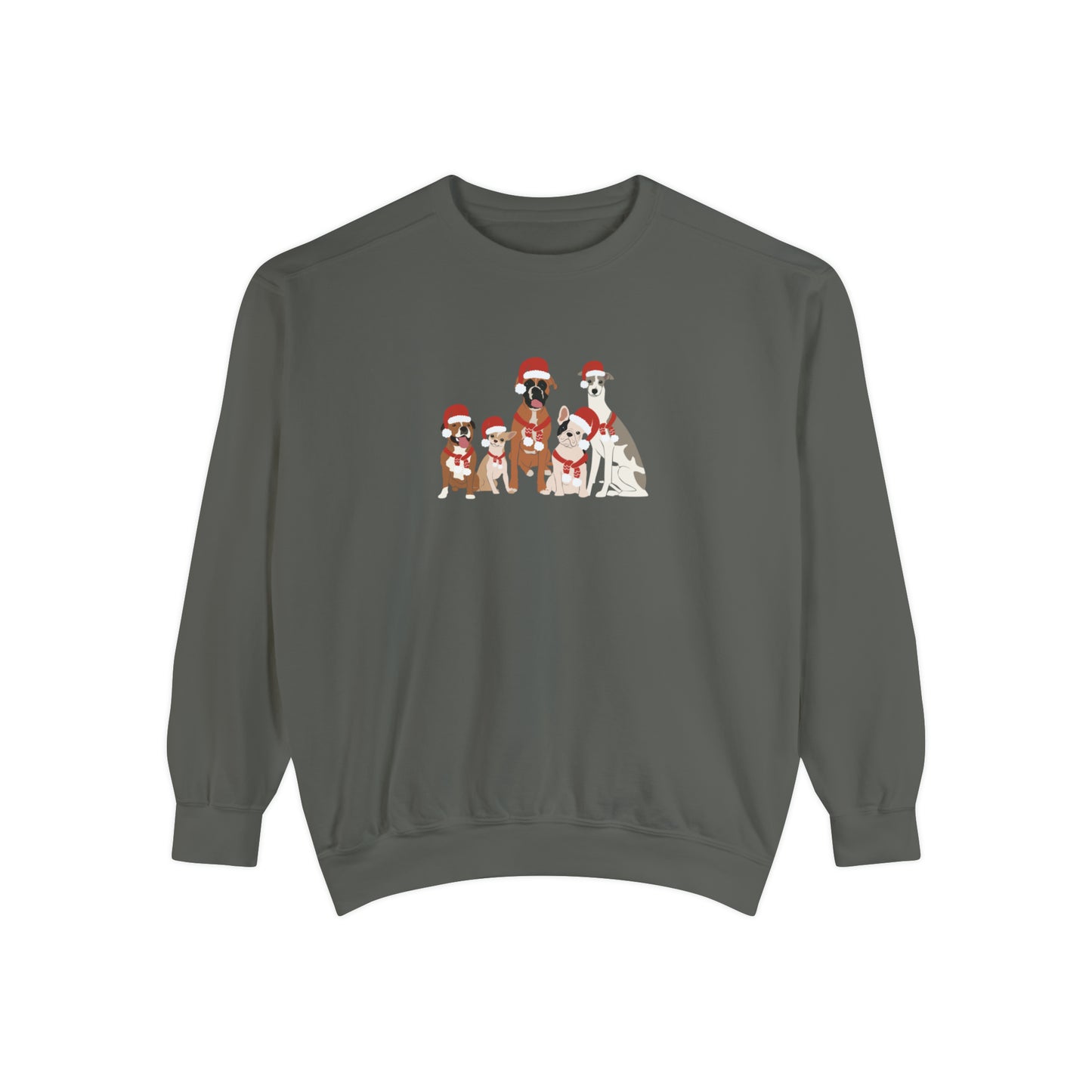 Santa Doggies Unisex Garment-Dyed Sweatshirt