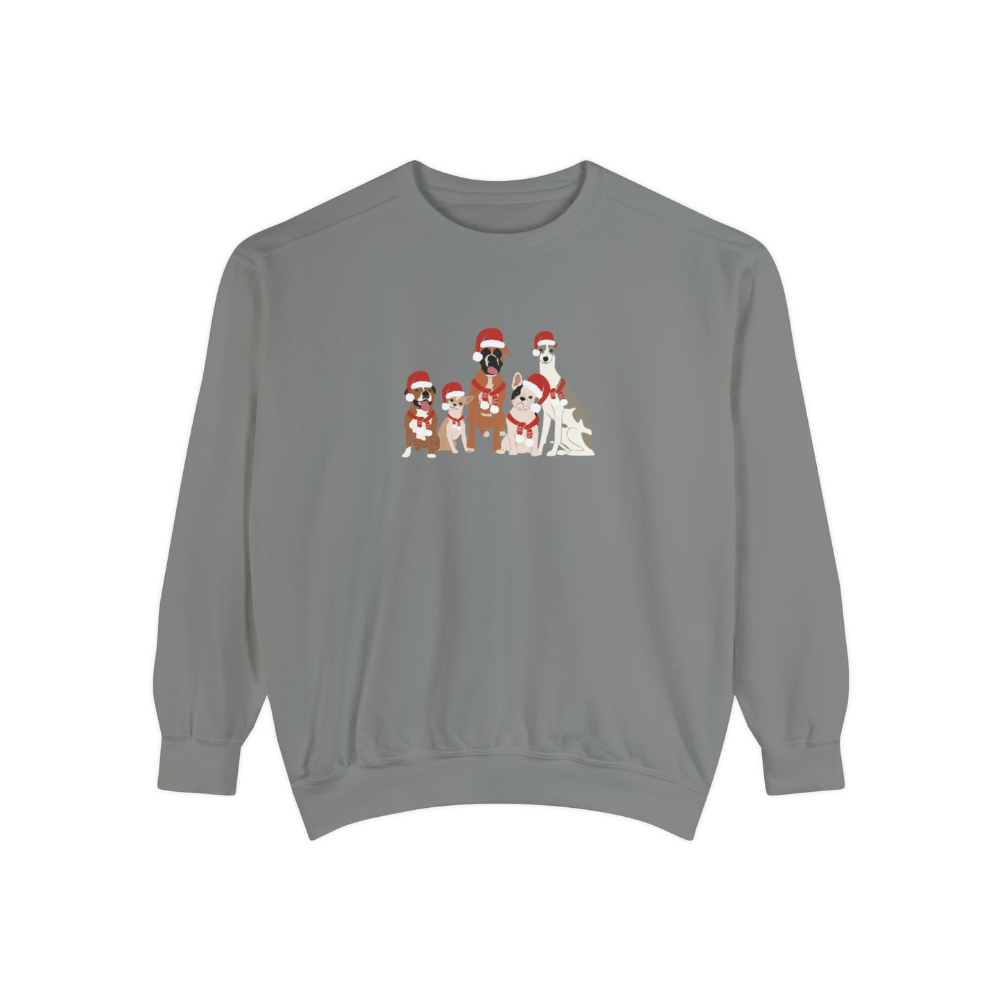 Santa Doggies Unisex Garment-Dyed Sweatshirt