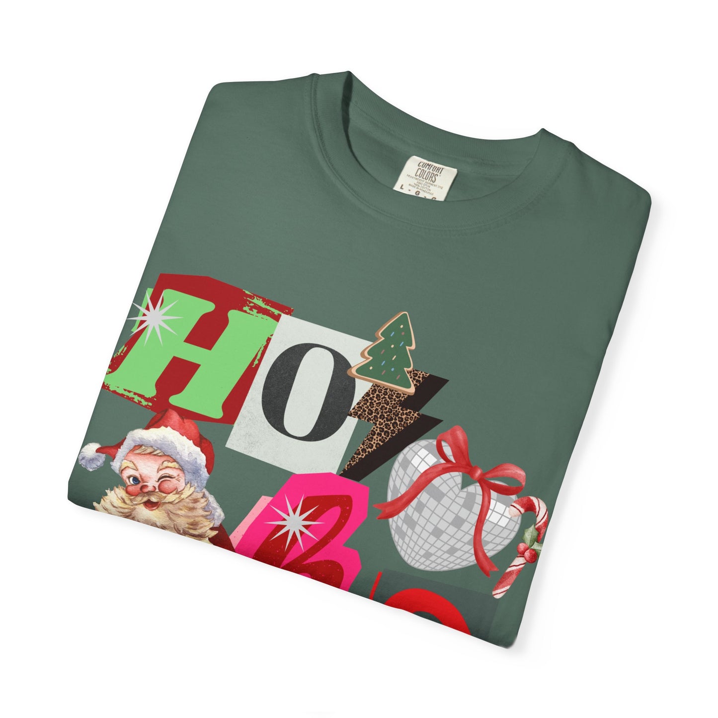 Festive Retro Santa T-Shirt | Ho Ho Ho Holiday Tee, Christmas Shirt, Unisex Tee, Gift for Him/Her, Cozy Winter Apparel