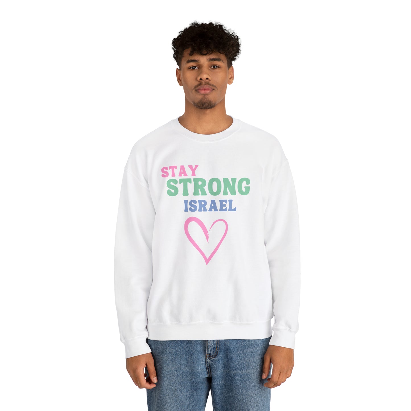 Stay Strong Israel Unisex Heavy Blend Crewneck Sweatshirt