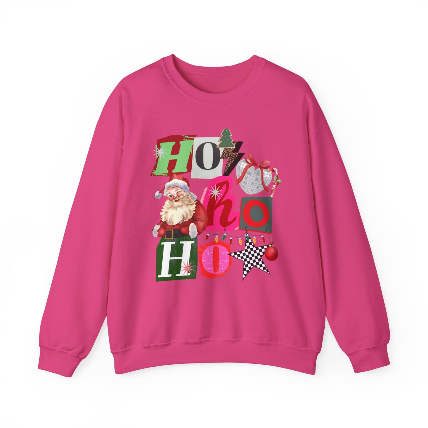 Festive Crewneck Sweatshirt with 'Ho Ho Ho' Print, Cozy Holiday Wear, Christmas Gift, Unisex Winter Apparel, Santa Sweater, Family [...]