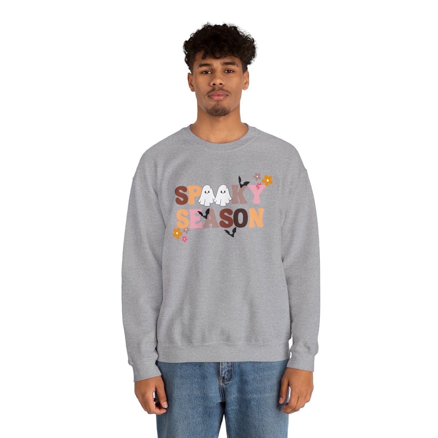 Spooky Season Ghosts Unisex Heavy Blend Crewneck Sweatshirt