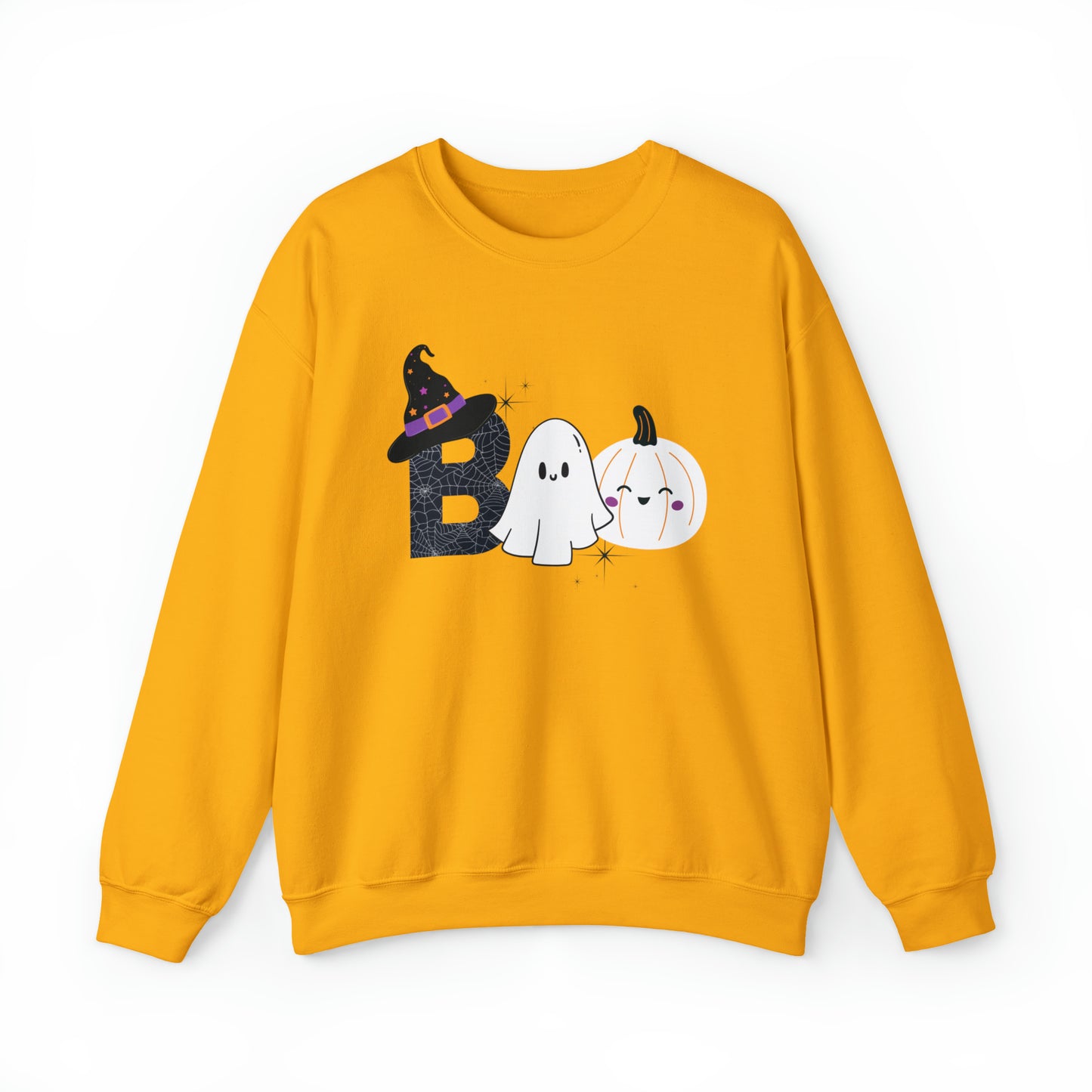 Boo Ghost And Pumpkins Unisex Heavy Blend Crewneck Sweatshirt