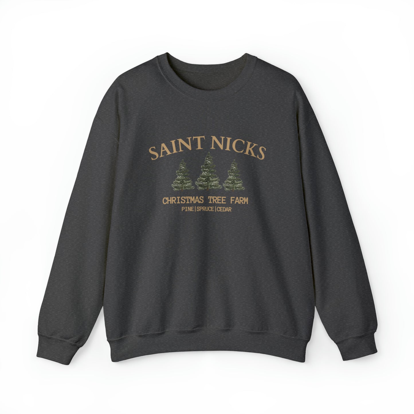 Saint Nicks Christmas Trees Unisex Heavy Blend Crewneck Sweatshirt