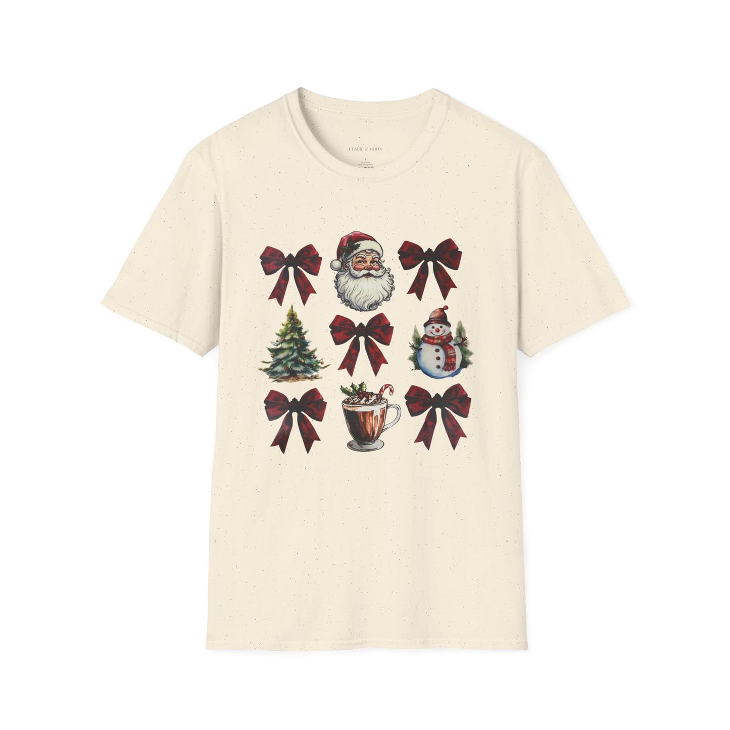 Gildan vintage Santa croquette Christmas Cheer Unisex T-Shirt, Holiday Gift, Festive Wear, Santa and Snowman Tee, Family Gatherings, Winter Celebrations