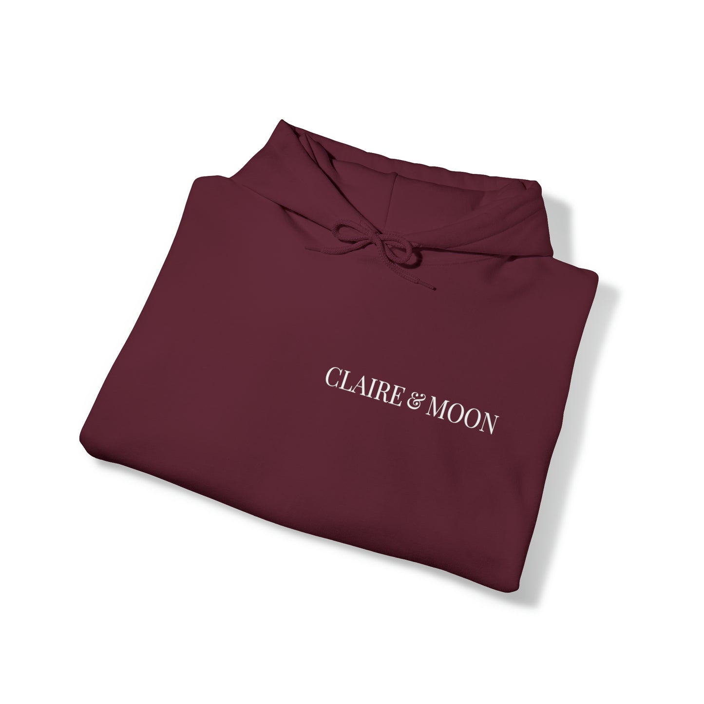 Claireandmoon White Logo Unisex Heavy Blend™ Hooded Sweatshirt