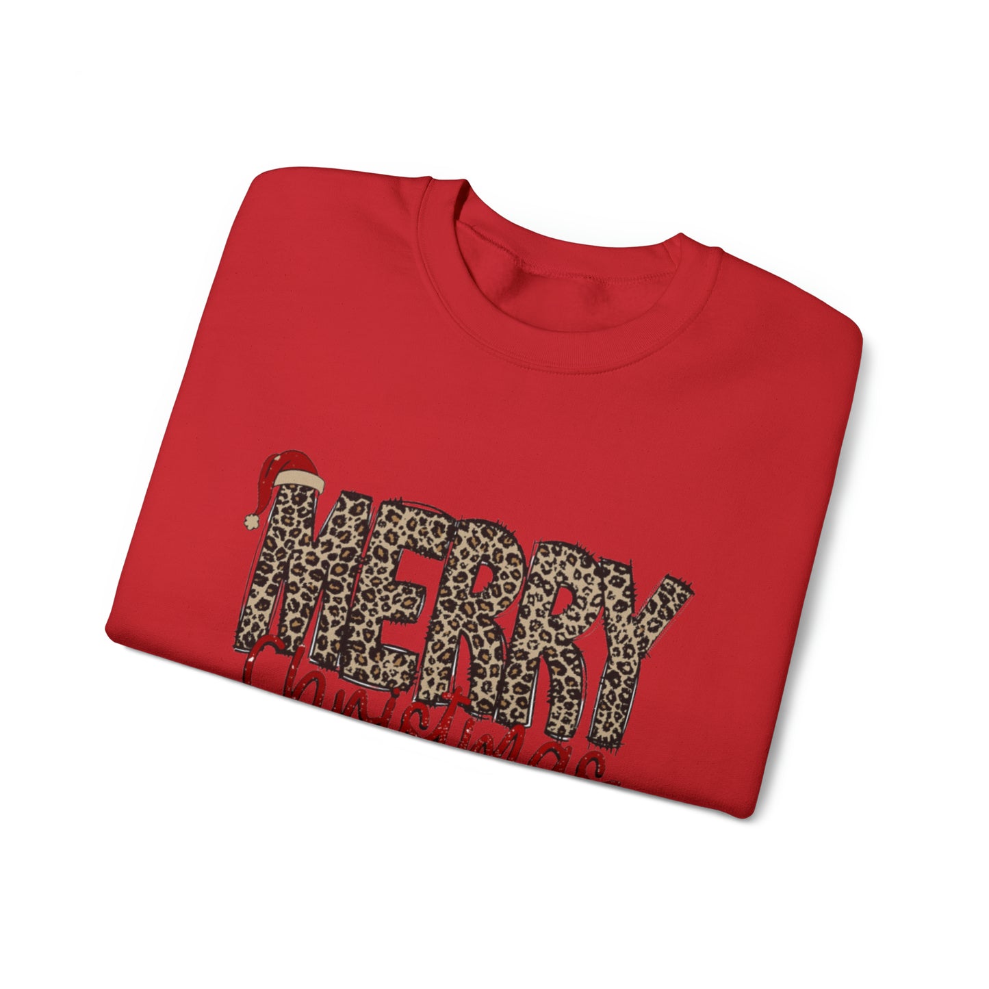 Merry Christmas Cheetah Unisex Sweatshirt
