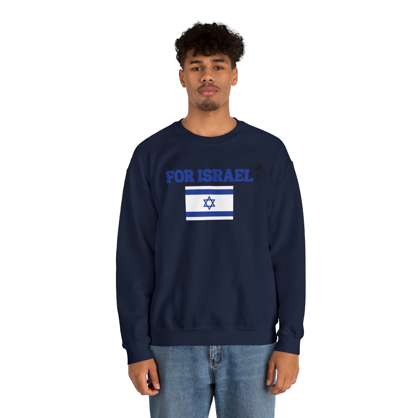 For Israel Unisex Heavy Blend Crewneck Sweatshirt