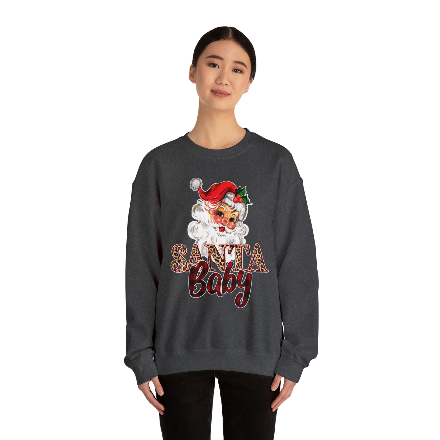 Santa Baby Vintage Santa Unisex Heavy Blend Crewneck Sweatshirt