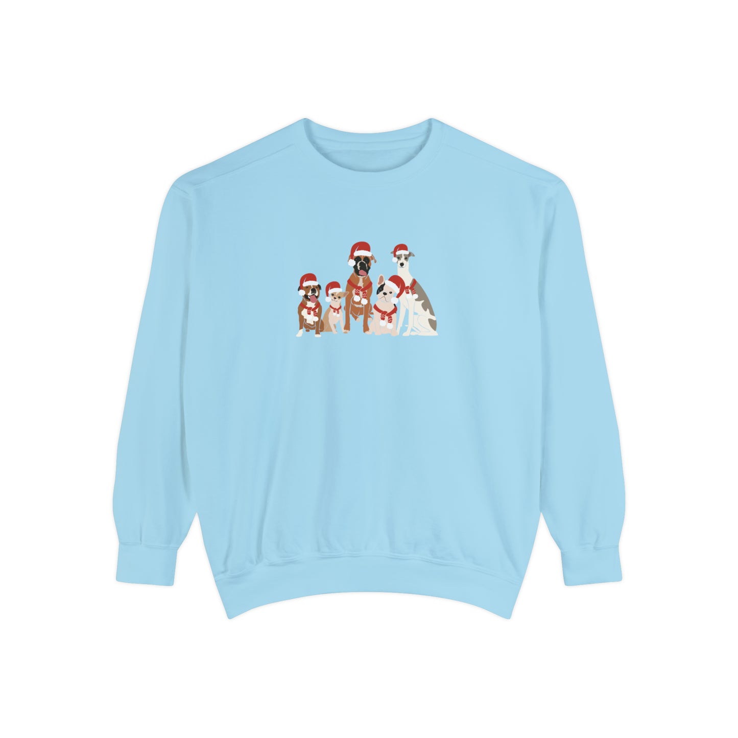 Santa Doggies Unisex Garment-Dyed Sweatshirt