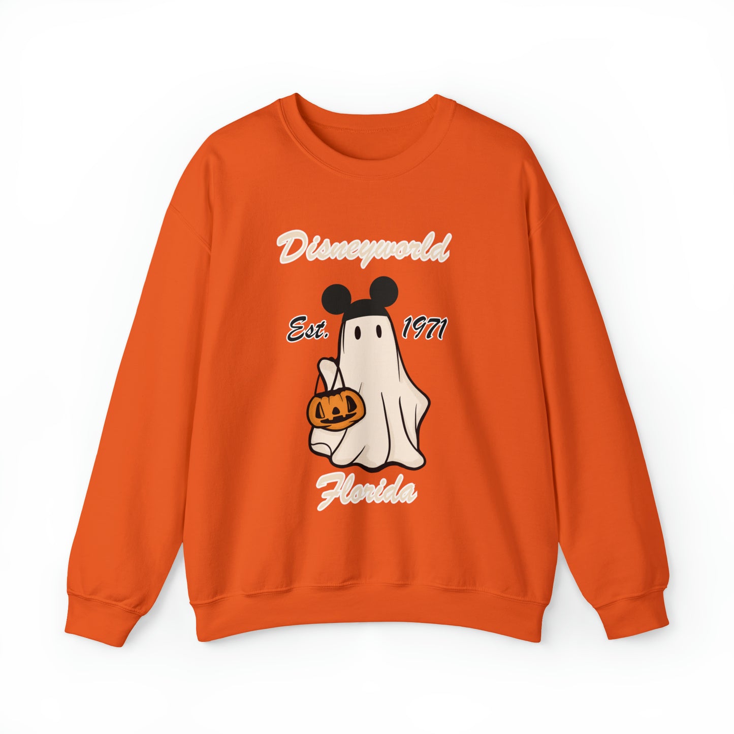 Disney World Ghost Mickey Unisex Heavy Blend Crewneck Sweatshirt
