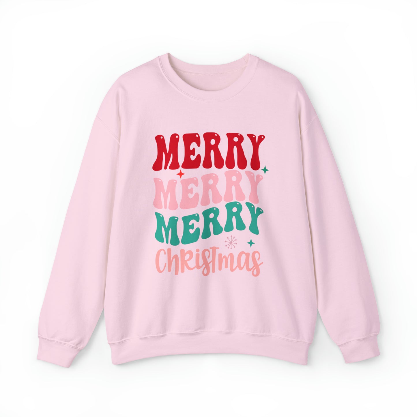 Merry Merry Merry Christmas Unisex Heavy BlendCrewneck Sweatshirt