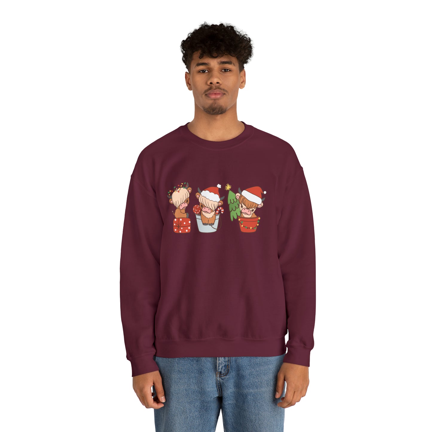 Highland Cows Christmas Unisex Sweatshirt