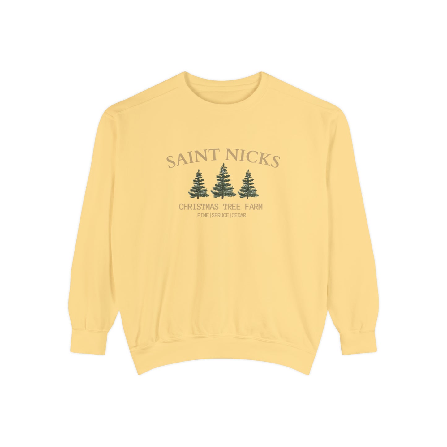 Saints Nicks Christmas Unisex Garment-Dyed Sweatshirt