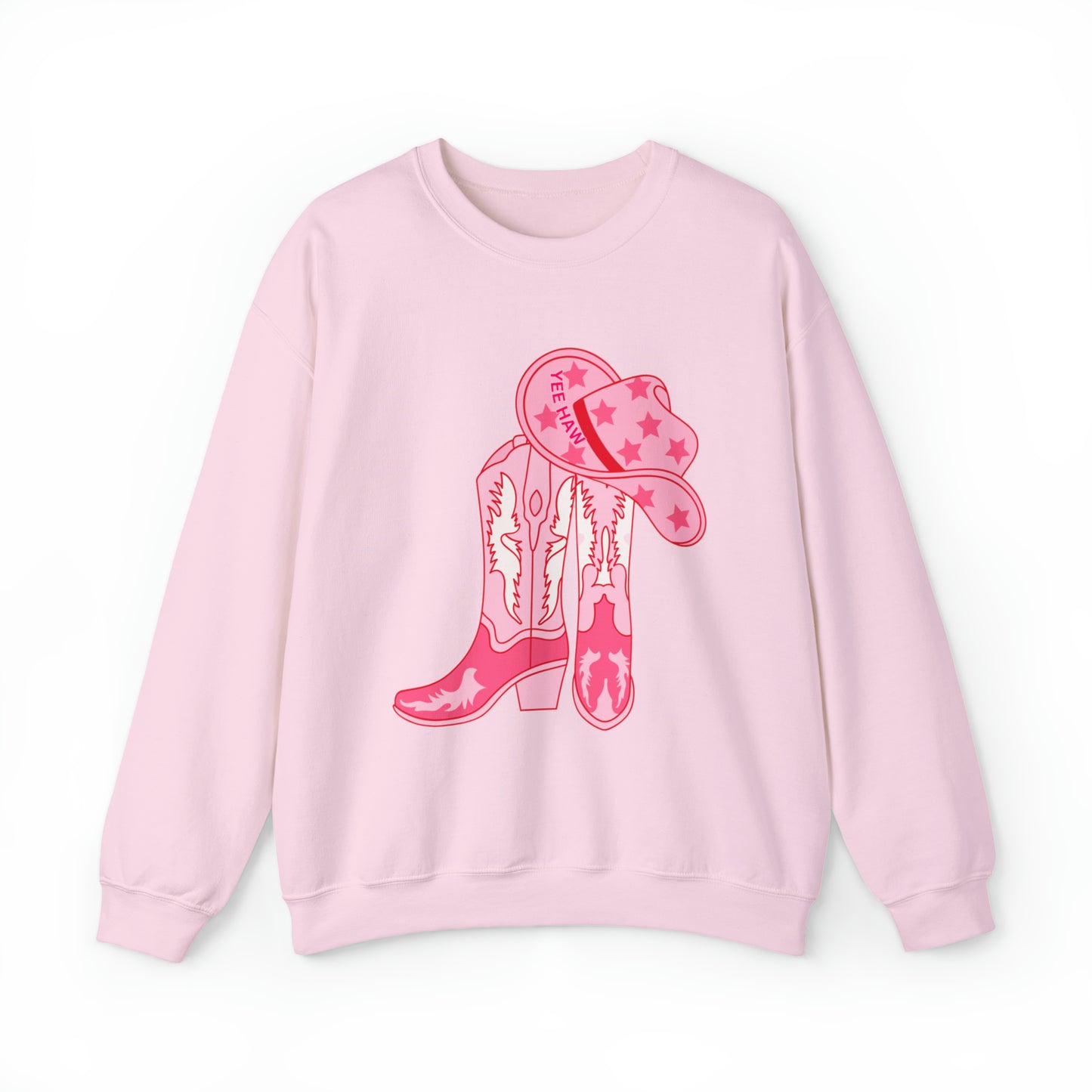 Yeehaw Cowgirl Boots Unisex Heavy Blend Crewneck Sweatshirt