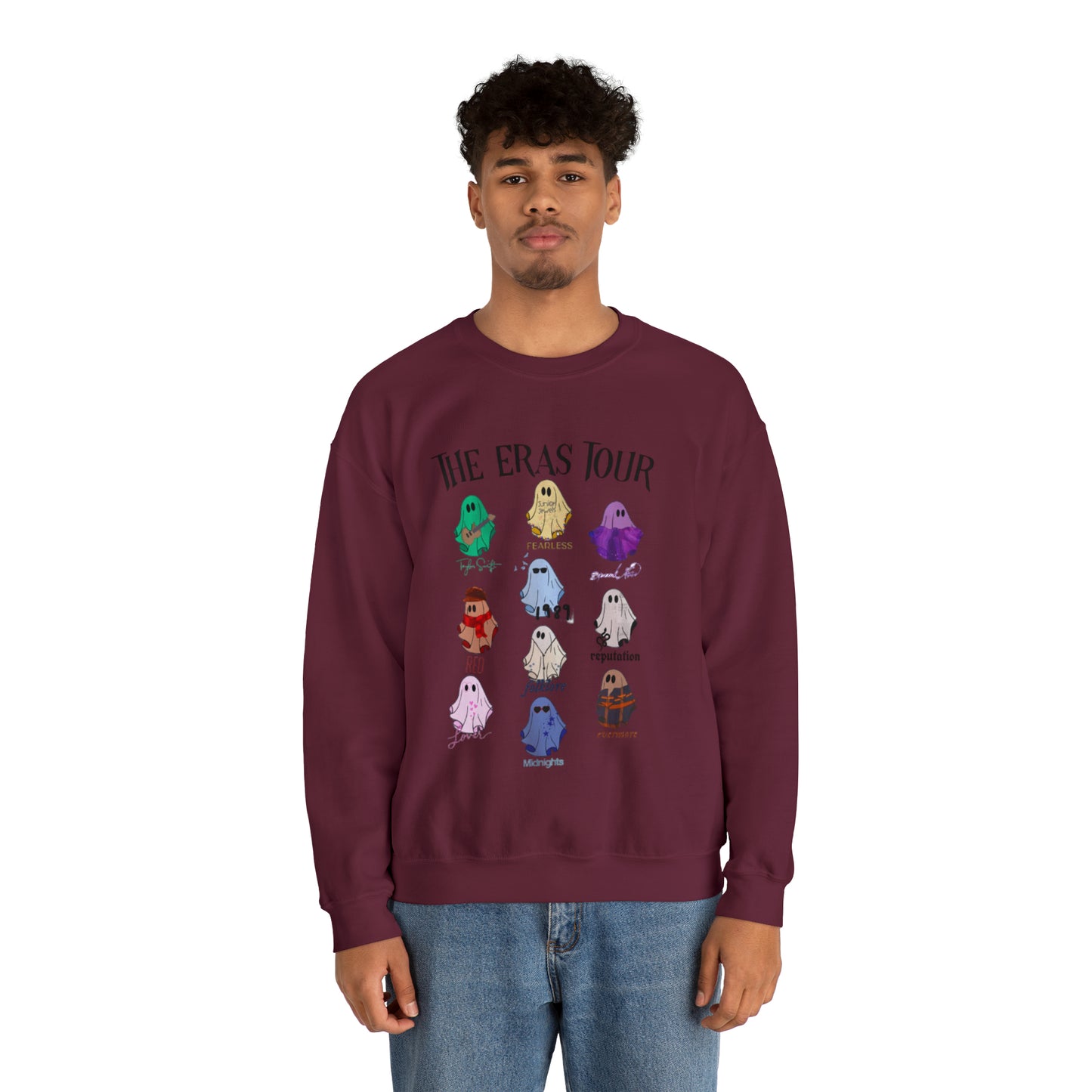 Taylor Swift Ghost Eras Tour Unisex Heavy Blend  Crewneck Sweatshirt