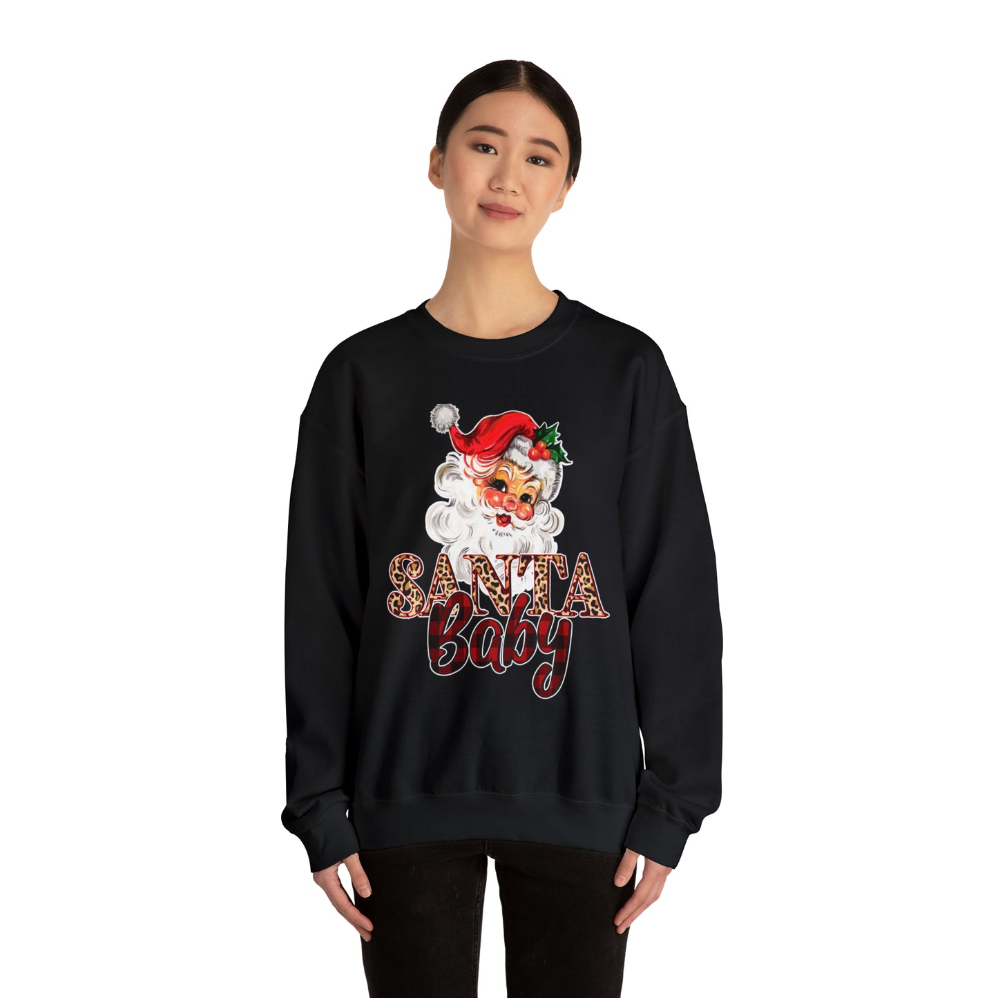 Santa Baby Vintage Santa Unisex Heavy Blend Crewneck Sweatshirt